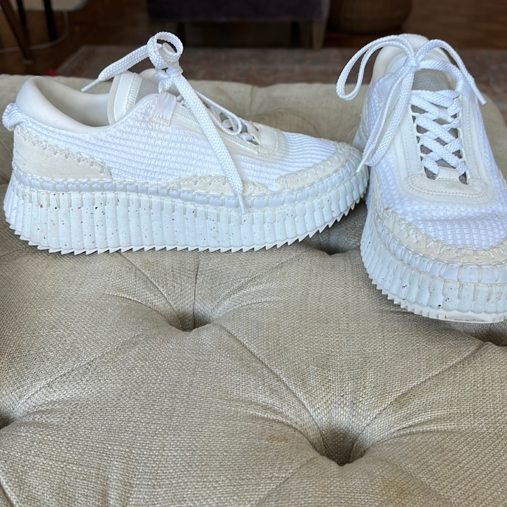 Chloe white and beige nama sneaker